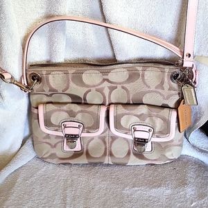 COACH PURSE w/PINK TRIM